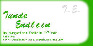 tunde endlein business card